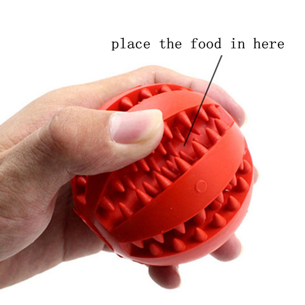 Pet Food Dispenser Ball - Chew Toy for Dogs and Puppies, Promotes Healthy Teeth